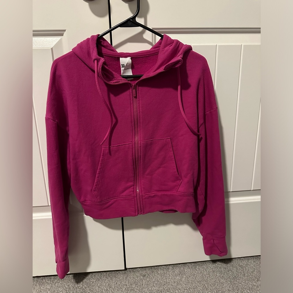 Pink target zip up